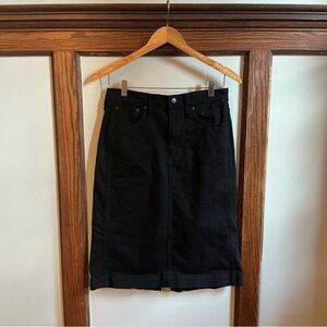 J. Crew Black Denim Skirt